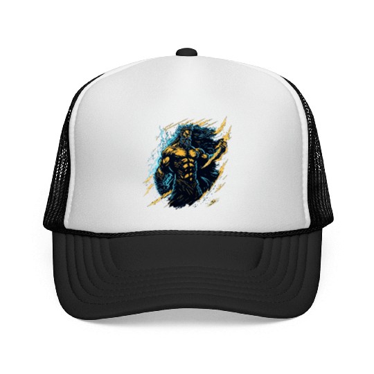 Zeus God of thunder and lightning Trucker Caps