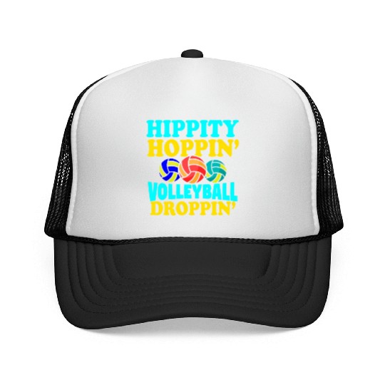 Easter Volleyball Bunny Holiday Rabbit Sport Trucker Caps