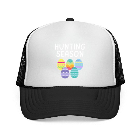 Hunting Season Eggs Funny Easter Day 2023 Egg Hunt Trucker Caps