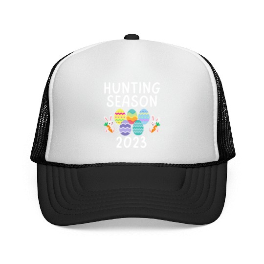 Hunting Season Egg Hunt Eggs Funny Easter Day 2023 Trucker Caps