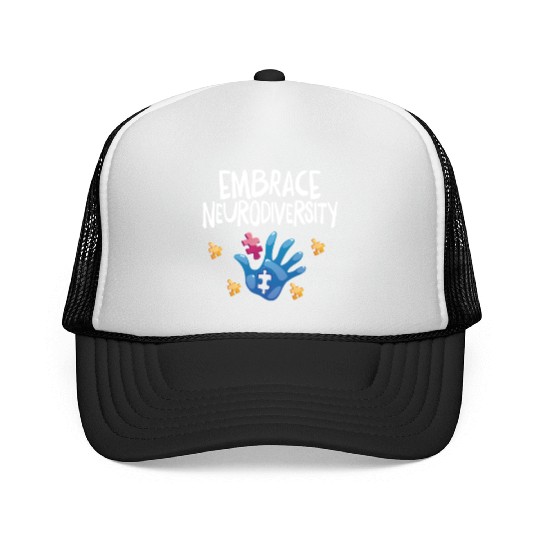 embrace neurodiversity - Embrace ADHD Autism ASD Trucker Caps