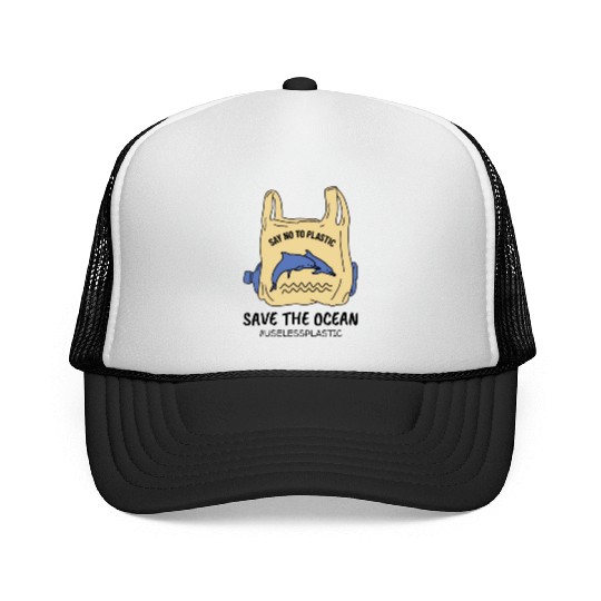 Save The Ocean Dolphins Save The Earth Environment Trucker Caps
