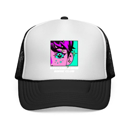 Weekend Anime Binge Club Kawaii Japanese Cute Japa Trucker Caps