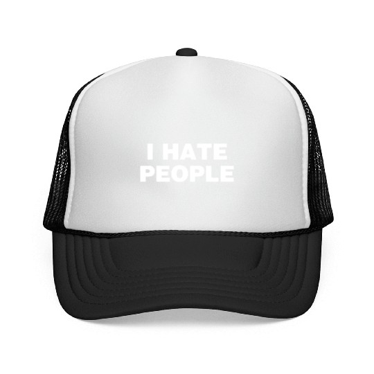 I Hate People Anitisocial Trucker Caps