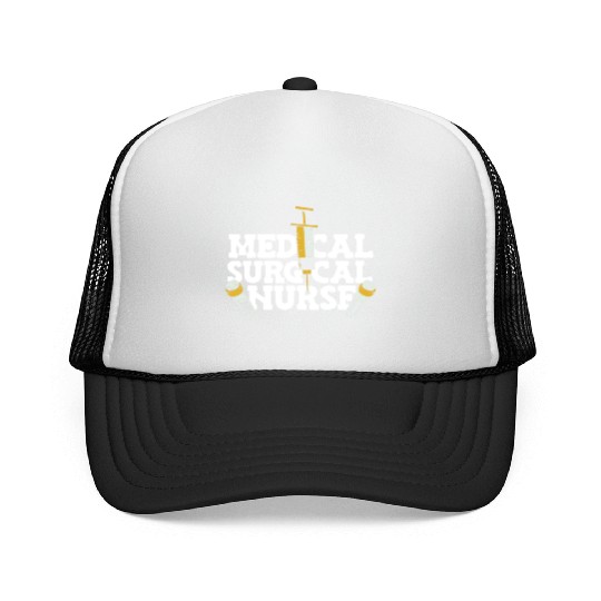 Medical Surgical Nurse Syringe National Nurses Day Trucker Caps
