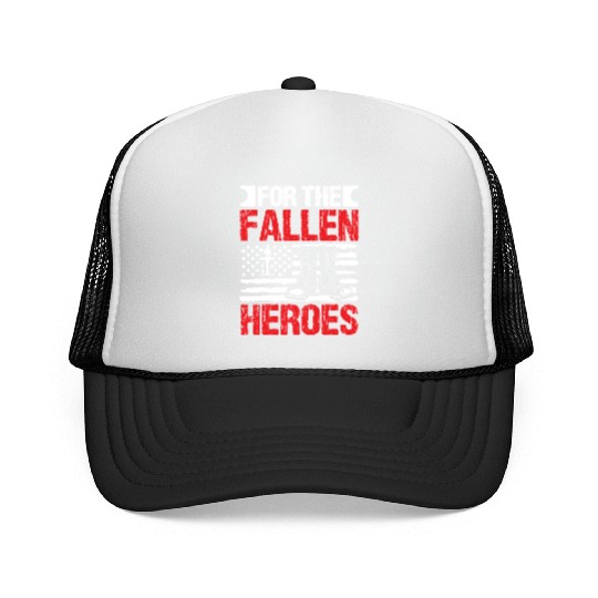 Soldier for fallen heroes military army veteran Trucker Caps