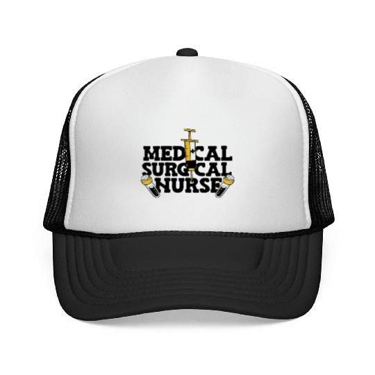 Medical Surgical Nurse Syringe National Nurses Day Trucker Caps