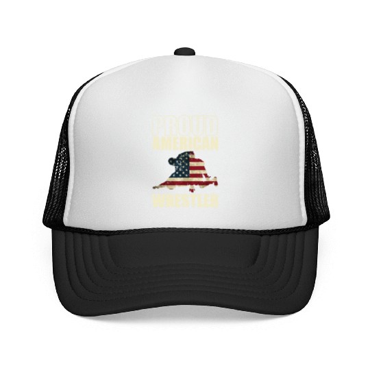 Proud American Wrestler Show Fight Stunt Trucker Caps
