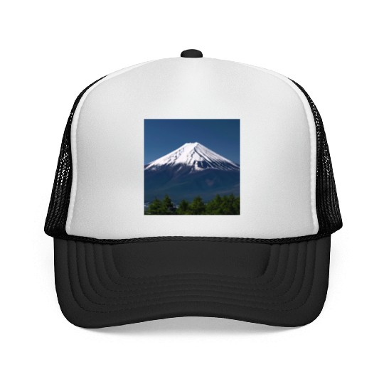 Mount Fuji Japan Panorama Souvenir Travel Trip Trucker Caps