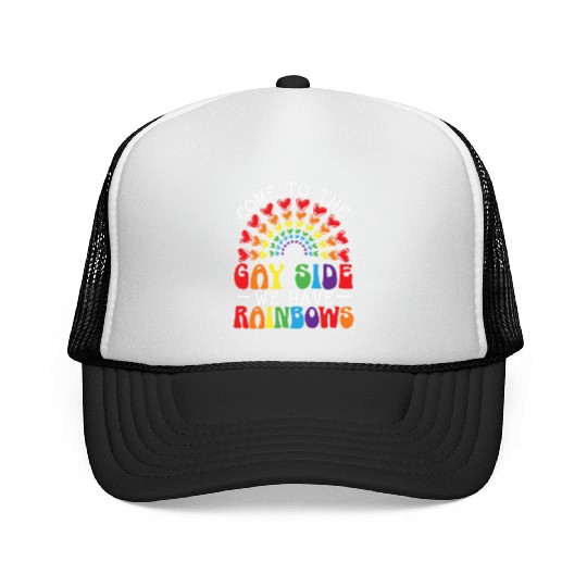 Gay Rights Rainbow Pride Month LGBTQ Gay Pride Trucker Caps