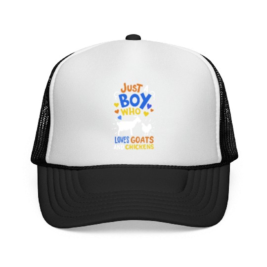Goats Chickens Farmer Goat Lover Chicken Lover Trucker Caps