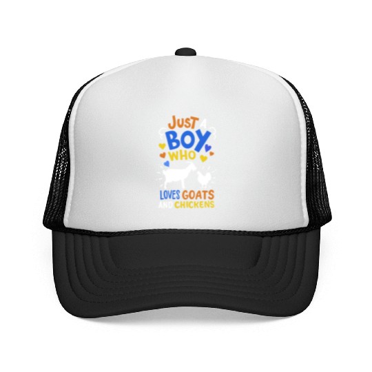 Goats Chickens Farmer Goat Lover Chicken Lover Trucker Caps