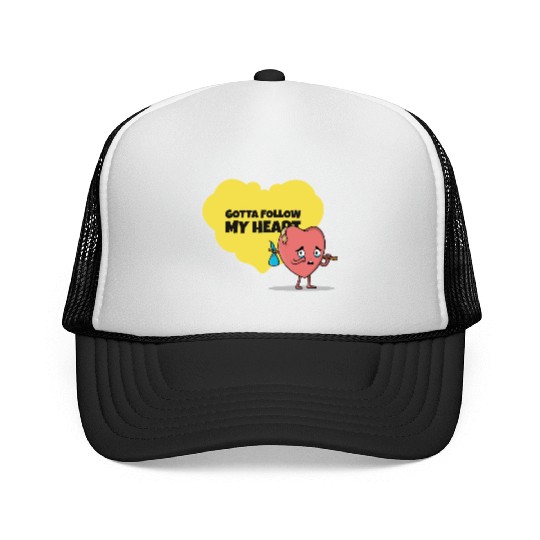 Gotta Follow My Heart Anti Valentine Heart Trucker Caps