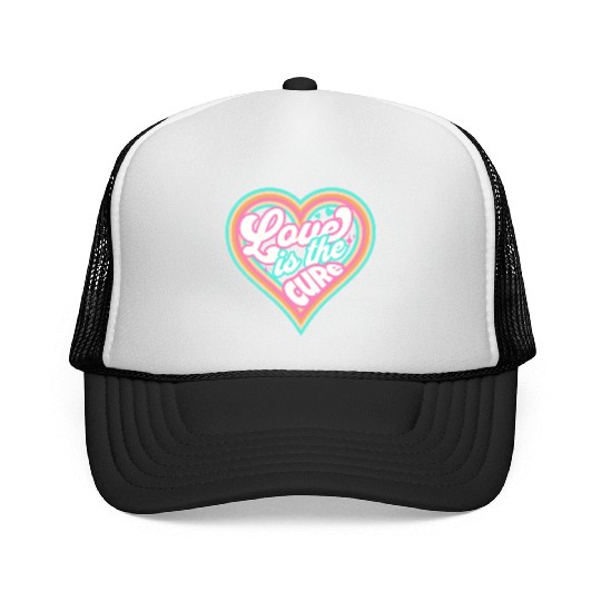 LOVE IS THE CURE (pink) Trucker Caps