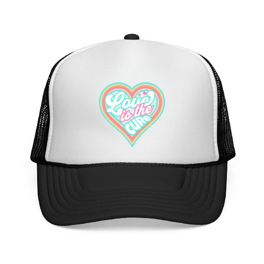 LOVE IS THE CURE (blue) Trucker Caps