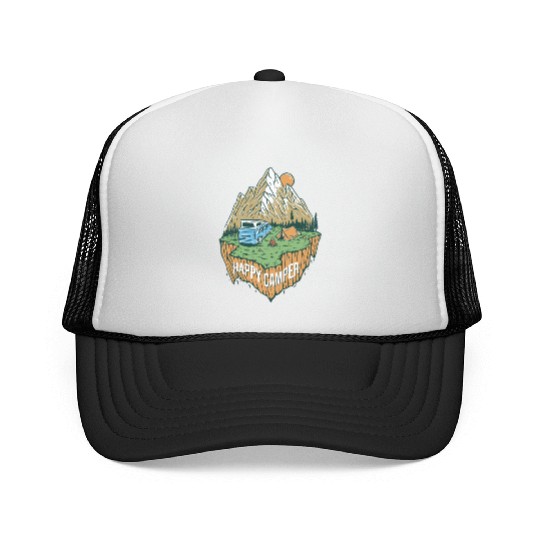 Happy Camper Explore The Nature Trucker Caps