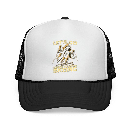 Cross Country Skiing Let's Go Cross Winter Sports Trucker Caps