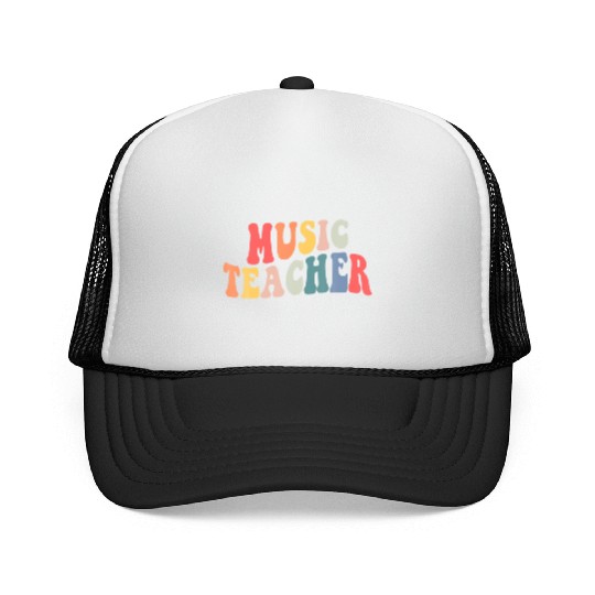 Groovy Music Teacher Team Back To School Trucker Caps