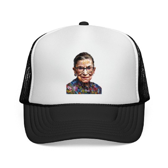 Ruth Bader Ginsburg portrait in a Monet style Trucker Caps