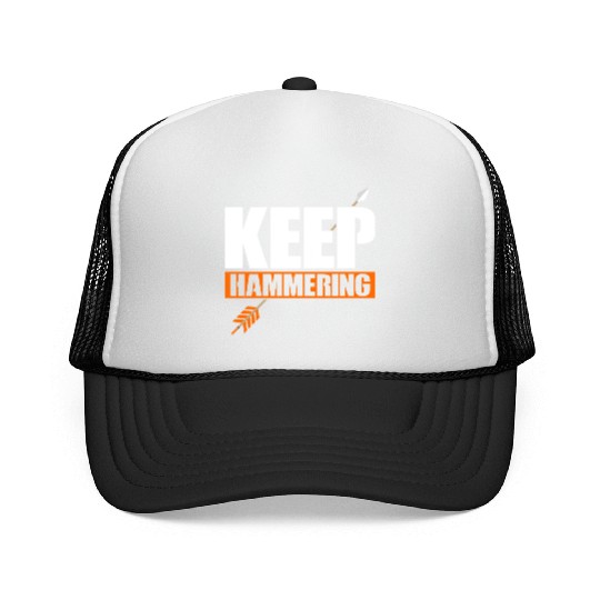 Keep Hammering Bow & Arrows Target Archery Trucker Caps