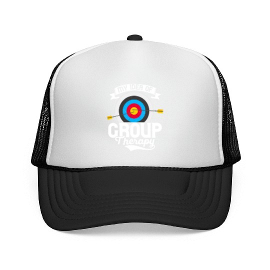 My Idea Of Group Therapy Bow & Arrows Target Arche Trucker Caps