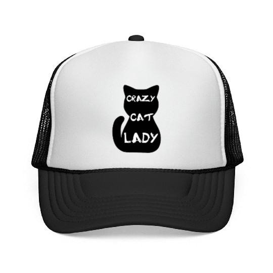 Crazy cat lady Trucker Caps