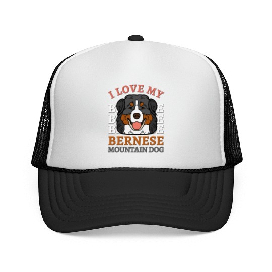 Bernese Mountain Dog cute mom of Bernese Mountain Trucker Caps