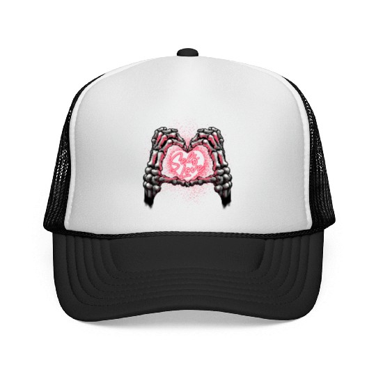Self Love Bones Heart Trucker Caps