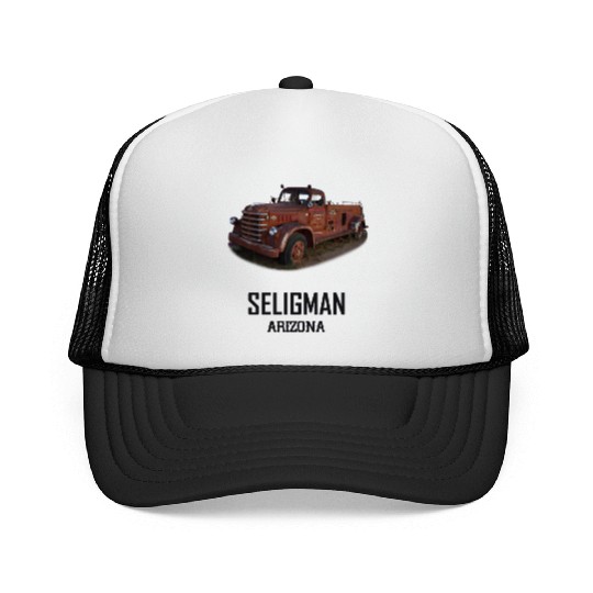 Old car city of Seligman in Arizonna, US Route 66 Trucker Caps