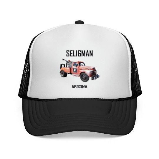 Old car city of Seligman in Arizonna, US Route 66 Trucker Caps