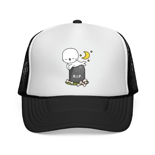 Boo Cute Seal Halloween design trick or treat RIP Trucker Caps