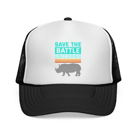Rhino Unicorn Rhinoceros Animal Wildlife Lover Saf Trucker Caps