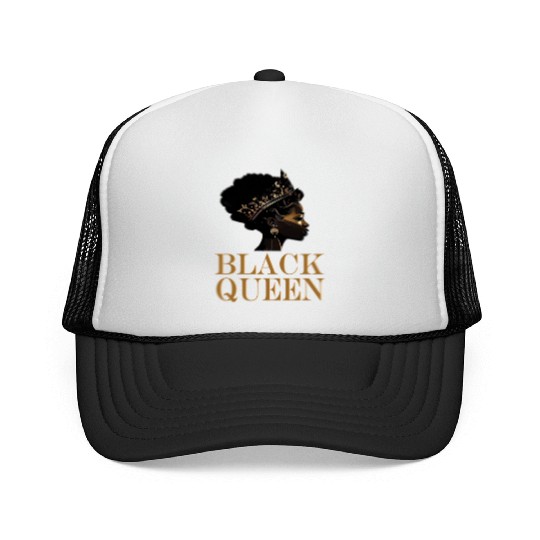 Womens Black Queen Trucker Caps