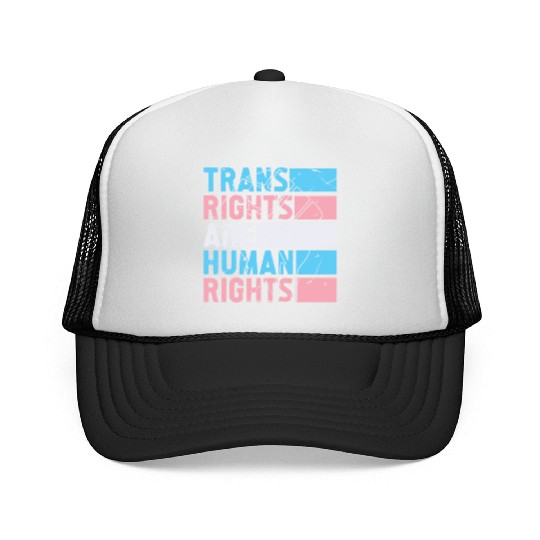 Trans Rights Are Human Rights Support LGBT Pride Trucker Caps