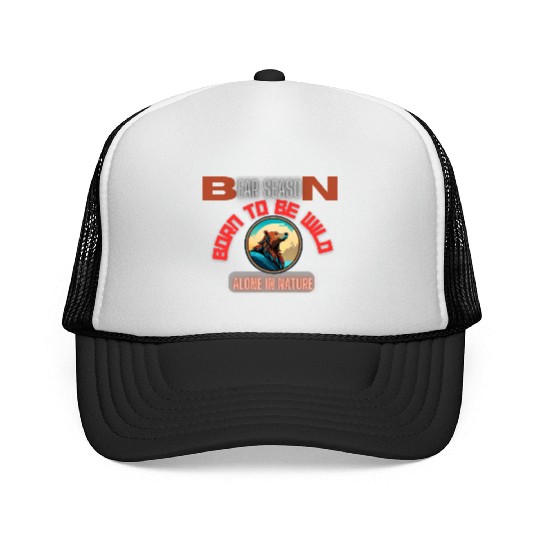 BORN TO BE WILD BEAR Trucker Caps
