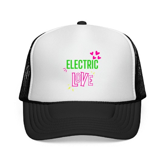 Electric Love in Neon Colors: Romance and Fun! Trucker Caps