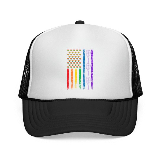 American Sports Rainbow Flag LGBT Pride Month Trucker Caps