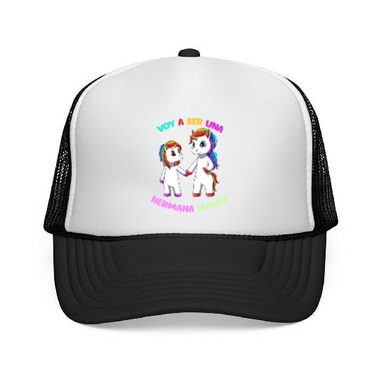 Kids Big Sister Unicorn Pregnancy Gift Brothers Trucker Caps