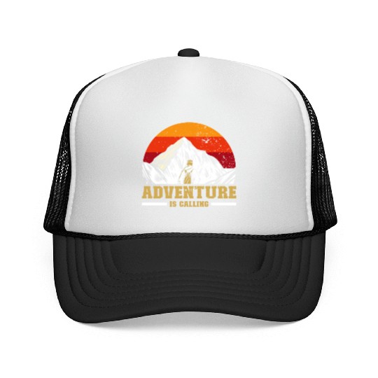Adventure is Calling hiker Mountaineer Climber Trucker Caps