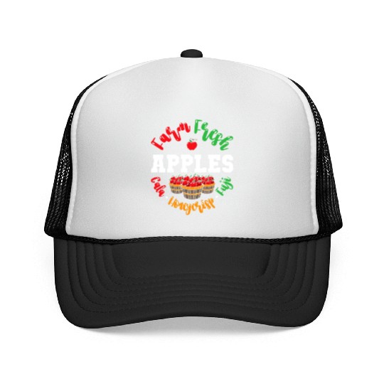Apple Picking Farmer Fall For Toddlers Kids Women Trucker Caps