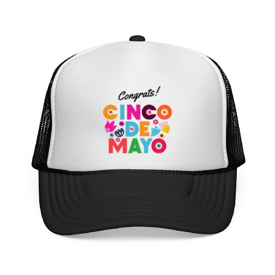 Colorful Mexican Cinco de May Trucker Caps