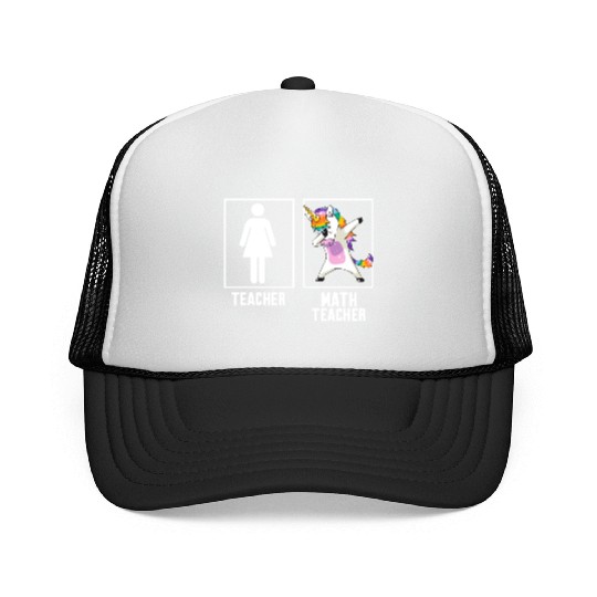 Teacher Vs Math Teacher Trucker Caps