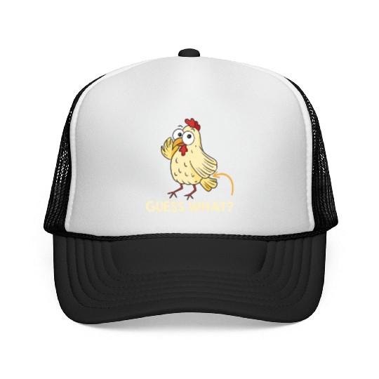 Guess What Chicken Butt Chickens Farmer Trucker Caps