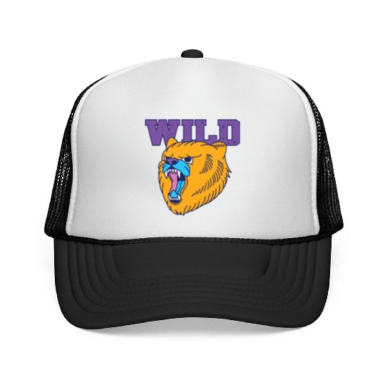 The fierce wild bear old school style Trucker Caps