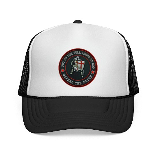 Armor Of God Defender Of Faith Trucker Caps