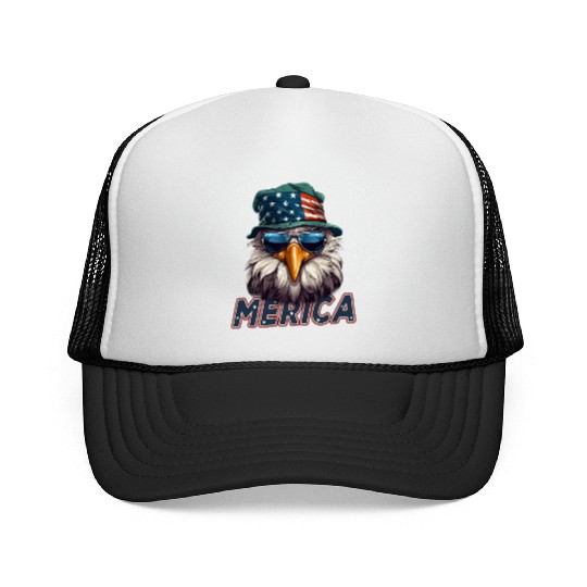 Proud American Independence Day Freedom Trucker Caps