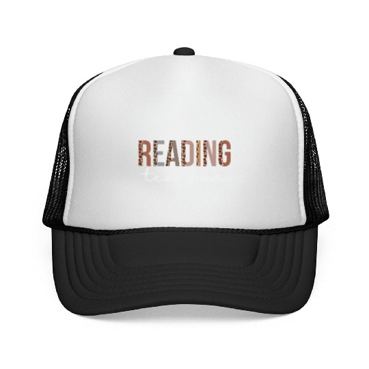 Reading Teacher Leopard Appreciation For Women For Trucker Caps