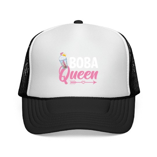 Boba Queen Bubble Tea Lover Boba Tea Drinker Trucker Caps