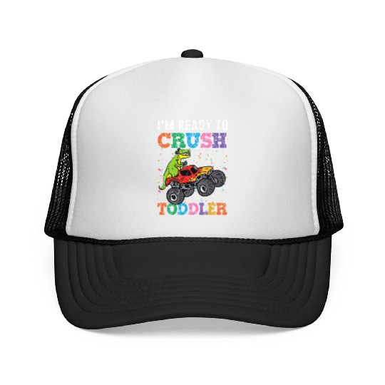 I m Ready To Crush Toddler Back To School Dinosaur Trucker Caps