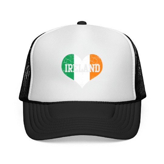 Ireland Flag Heart Irish St Patrick s Day Trucker Caps